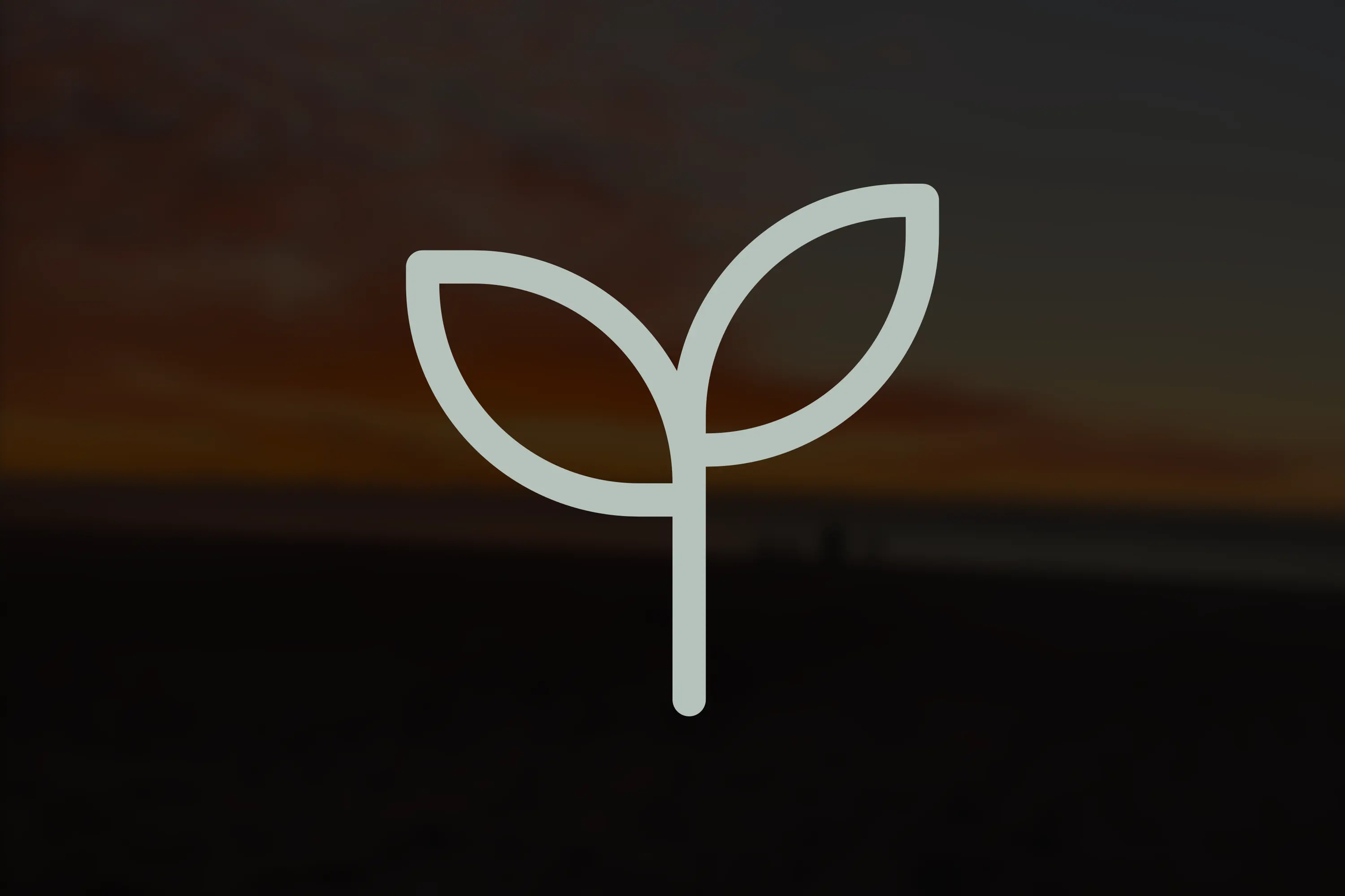 Seedling icon over beach background
